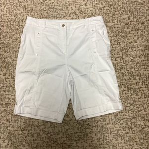 Chico’s White Bermuda Shorts